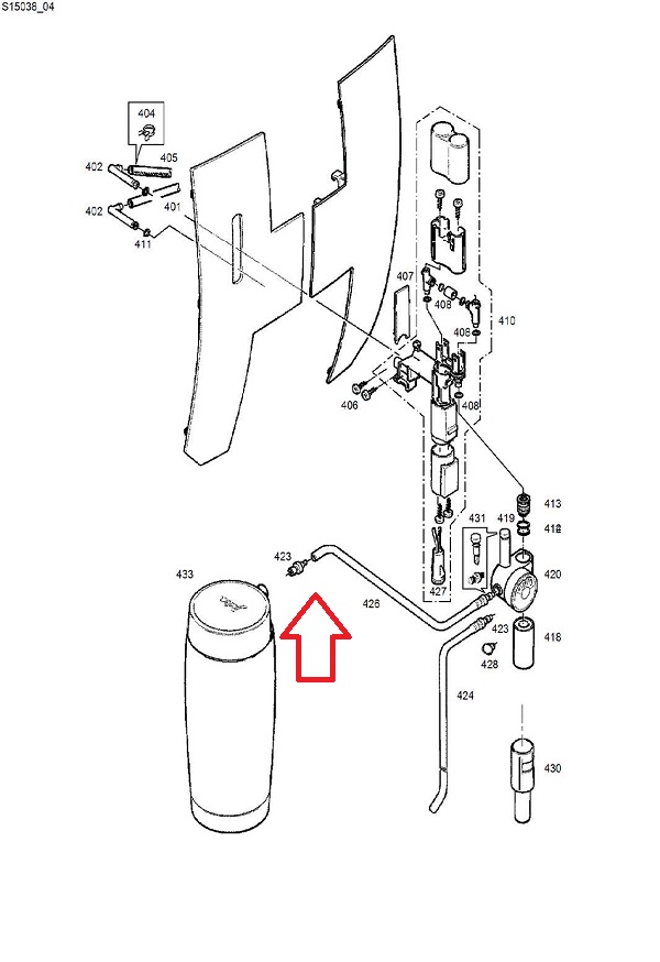 Jura E8-S8 Milk Frother Connector